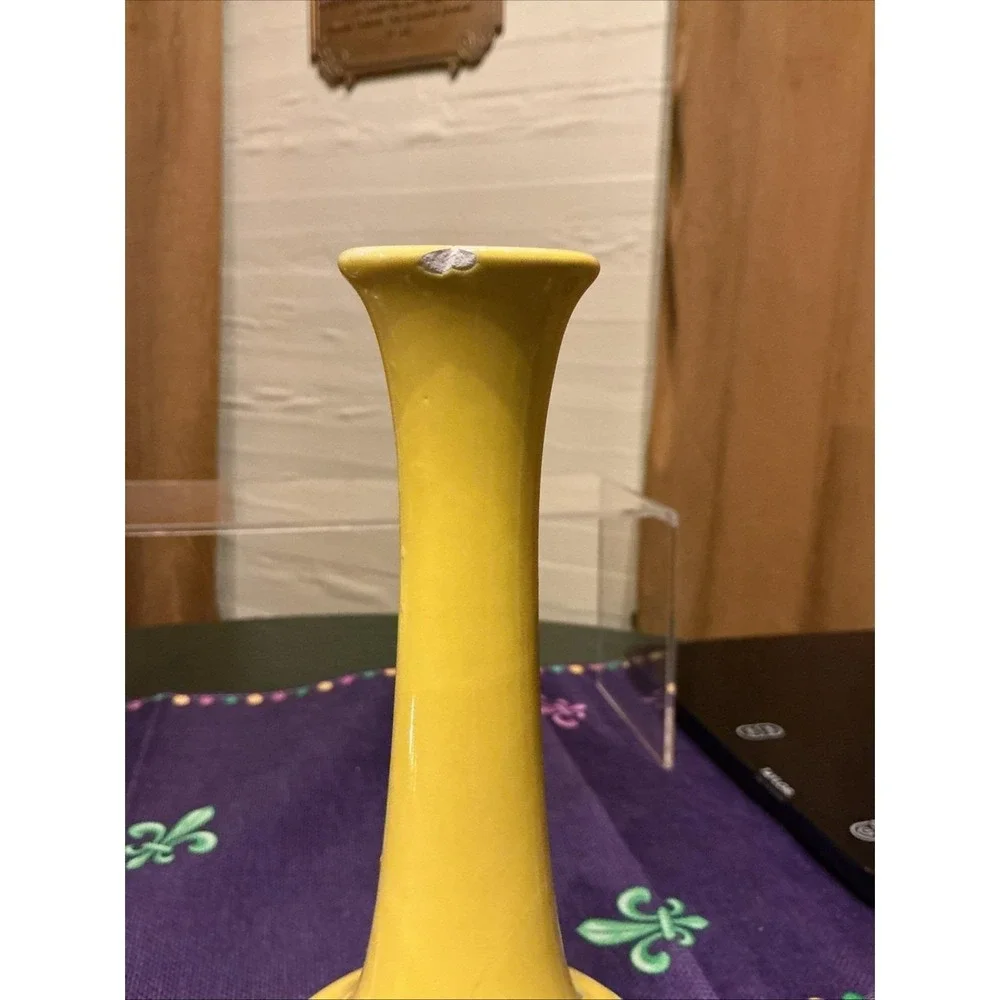 Royal Haeger Textured Lava Vase w/ Lemon Peel Glaze 1970s Vintage 10